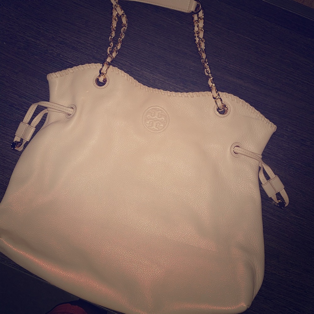 Tory Burch cream purse